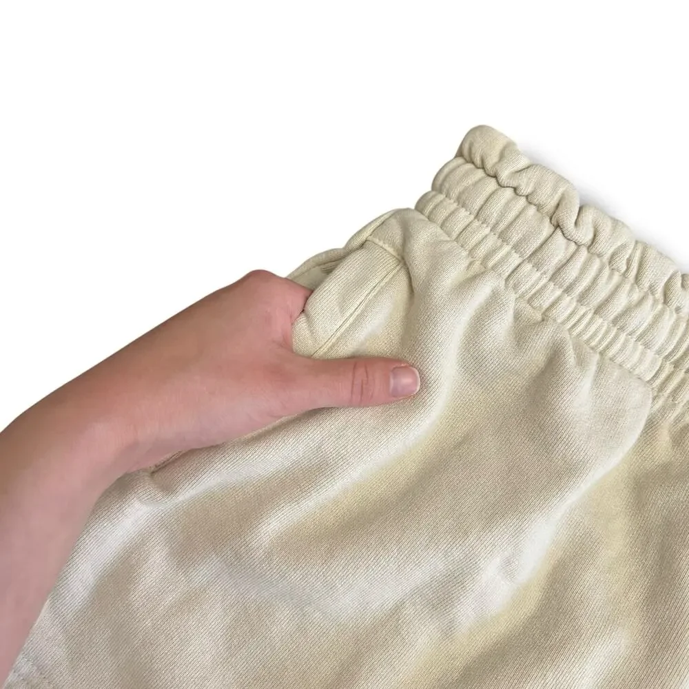 Talentless 100% Cotton Fleece Lounge Shorts Women’s Medium Cream Off‎ White